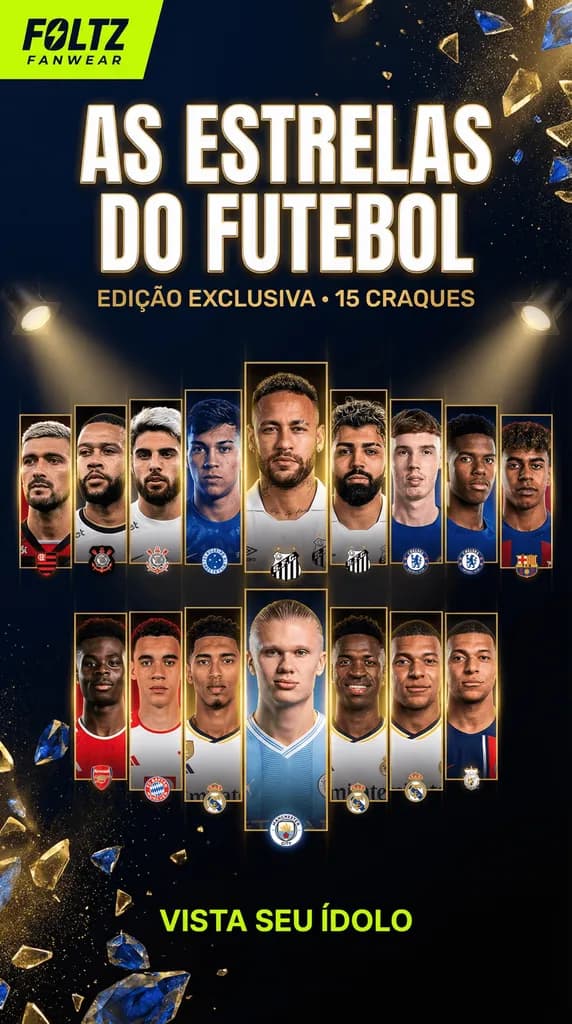 As Estrelas do Futebol - Edição Exclusiva - 15 Craques - Vista seu Ídolo