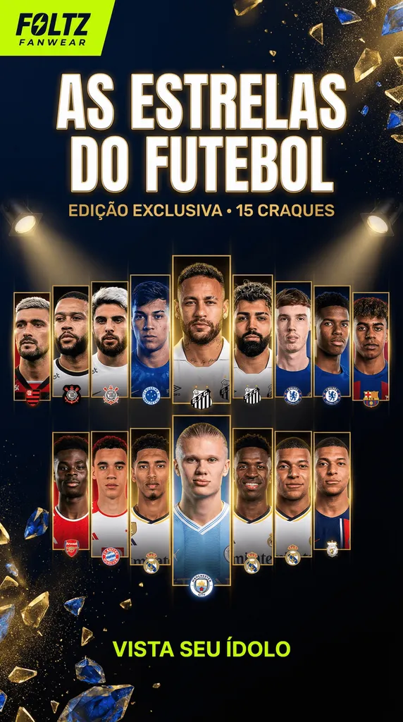 As Estrelas do Futebol - Edição Exclusiva - 15 Craques - Vista seu Ídolo