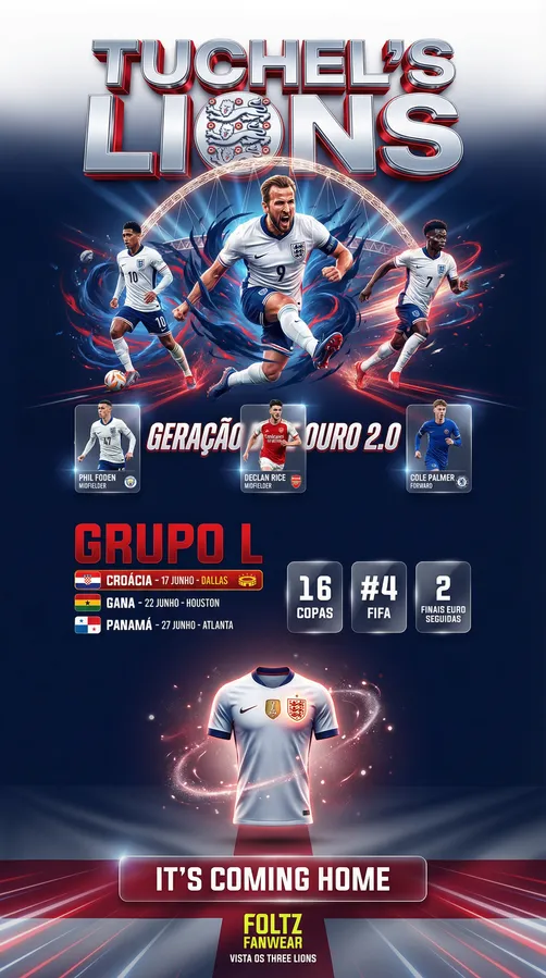 Inglaterra - Elenco 2026